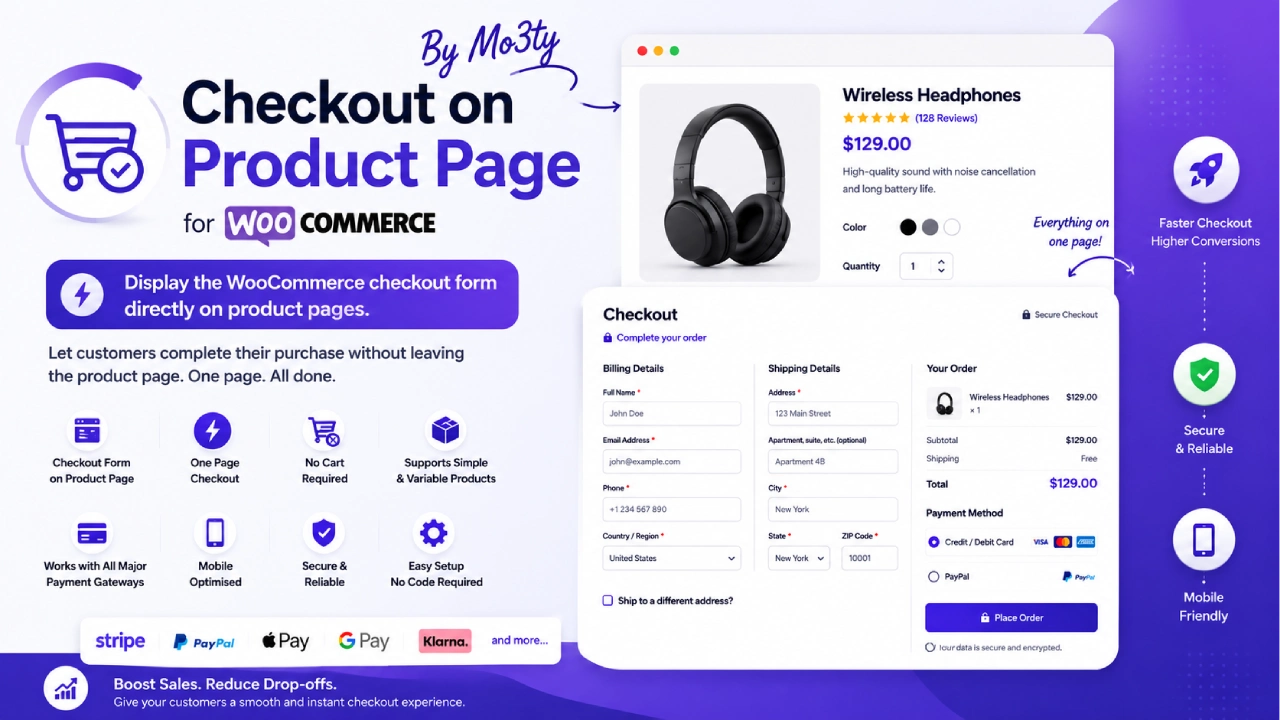 Checkout on Product Page